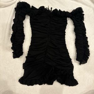 House of CB ruched long sleeve dress